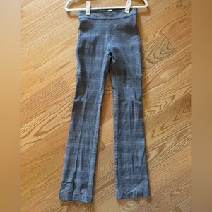 Avenue Montaigne Grey Black & White Plaid Becca Pant - Size 0 Made in NYC
